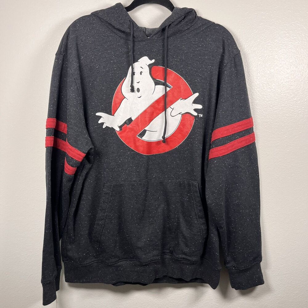 Ghostbusters Men’s Hoodie Sweatshirt 2XL Cotton Blend Charcoal Red Movie